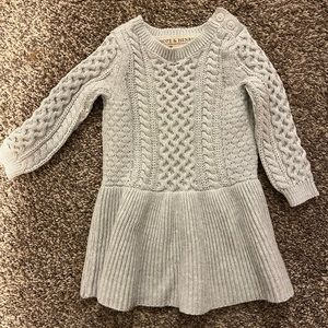 Peplum toddler sweater